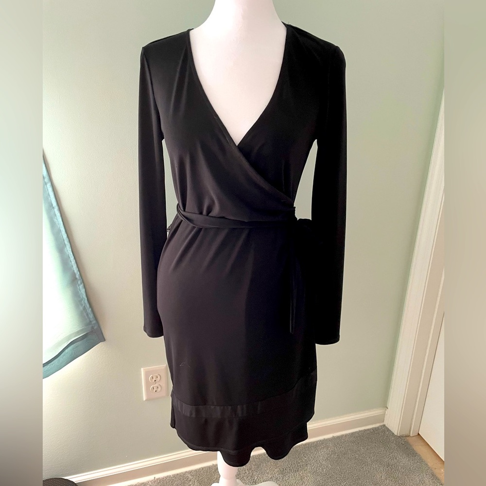 Black wrap dress